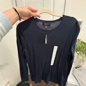 Banana Republic Dark Blue Long Sleeve Top